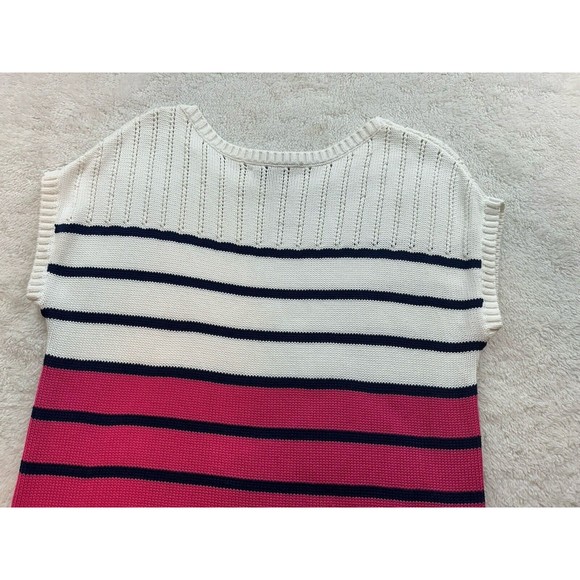 TOMMY BAHAMA Women's Colorblock Striped Pullover Sweater Knit Sz Small - Picture 5 of 14